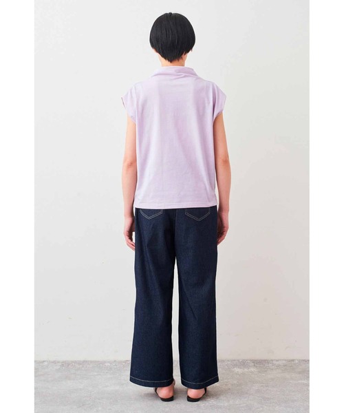 Live in comfort（リブインコンフォート）の「リブ　イン　コンフォート　接触冷感素材のゆるネックトップス（Tシャツ/カットソー・レディース・チャコールグレー/ラベンダー/ホワイト・S/M/L/LL/3L/4L）」の10枚目の写真