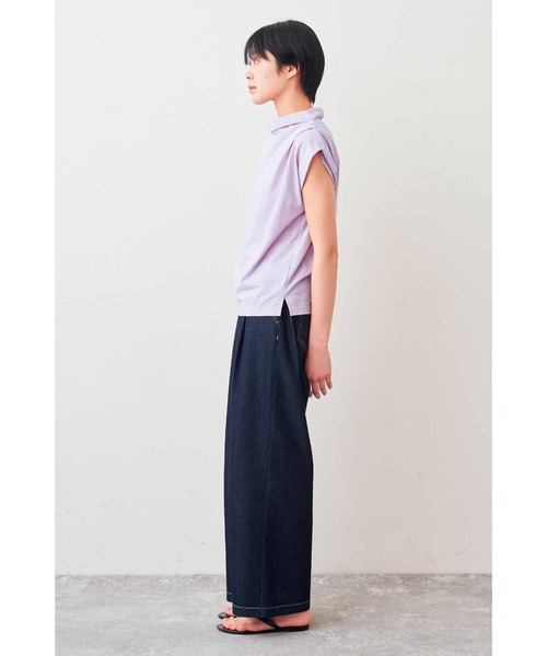 Live in comfort（リブインコンフォート）の「リブ　イン　コンフォート　接触冷感素材のゆるネックトップス（Tシャツ/カットソー・レディース・チャコールグレー/ラベンダー/ホワイト・S/M/L/LL/3L/4L）」の9枚目の写真