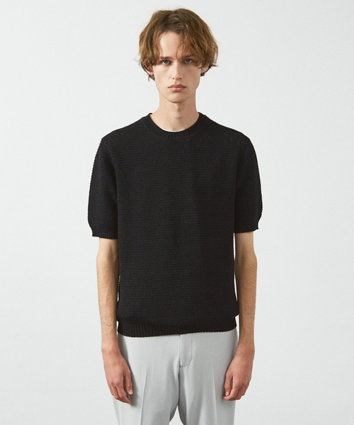 ABAHOUSE(アバハウス)の「フルニードル メッシュニットTシャツ(Tシャツ/カットソー・メンズ・カーキ/ブラック/レッド/ホワイト/ブルー・46/48/44)」の7枚目の写真