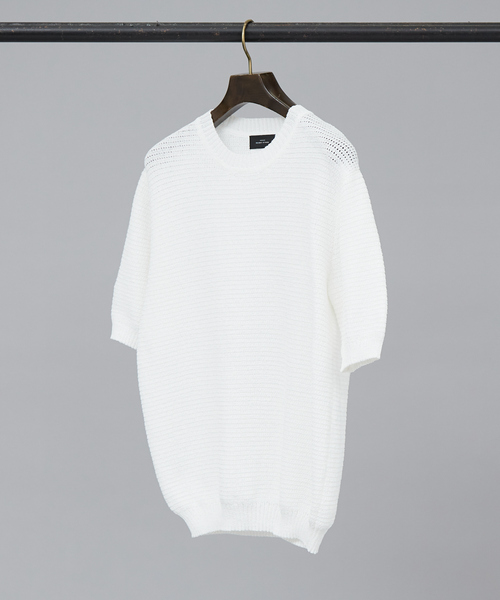 ABAHOUSE(アバハウス)の「フルニードル メッシュニットTシャツ(Tシャツ/カットソー・メンズ・カーキ/ブラック/レッド/ホワイト/ブルー・46/48/44)」の16枚目の写真