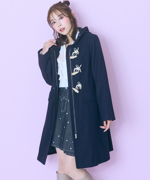 marun（マルン）の「＜大きいサイズ＞ハート刺しゅうボックスデニムスカパン marun（デニムスカート・レディース・ブルー/ブラック・LL/3L/4L/5L/L）」の8枚目の写真