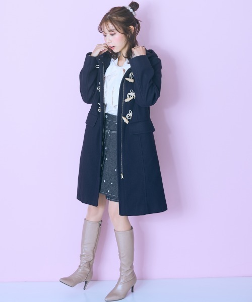 marun（マルン）の「＜大きいサイズ＞ハート刺しゅうボックスデニムスカパン marun（デニムスカート・レディース・ブルー/ブラック・LL/3L/4L/5L/L）」の21枚目の写真