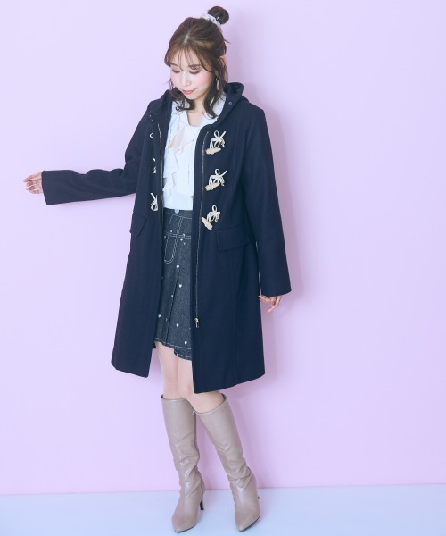 marun（マルン）の「＜大きいサイズ＞ハート刺しゅうボックスデニムスカパン marun（デニムスカート・レディース・ブルー/ブラック・LL/3L/4L/5L/L）」の19枚目の写真