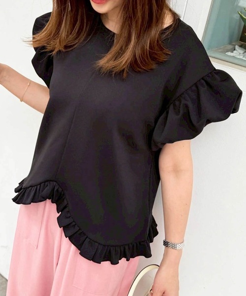 tシャツ チューリップフリルTOPS レディース セール】チューリップフリルTOPS（Tシャツ/カットソー）｜M y u