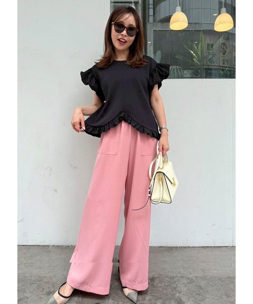 tシャツ チューリップフリルTOPS レディース セール】チューリップフリルTOPS（Tシャツ/カットソー）｜M y u