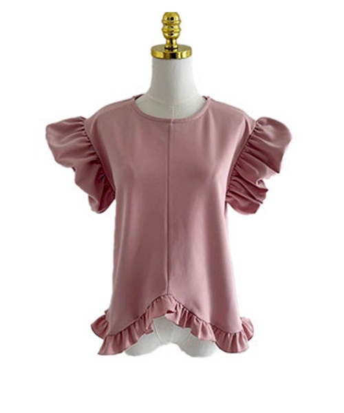 tシャツ チューリップフリルTOPS レディース セール】チューリップフリルTOPS（Tシャツ/カットソー）｜M y u