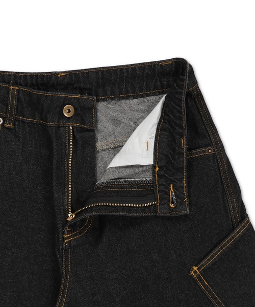 SPINNS（スピンズ）の「バルーンデニムパンツ/チェック/カーブ・バレルシルエット（デニムパンツ・メンズ・ネイビー系1/ネイビー系/ブラック×レッド・L/M）」の5枚目の写真