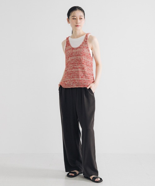 URBAN RESEARCH（アーバンリサーチ）の「リネン混ノースリーブニット（ニット/セーター・レディース・ブラック/グレー系その他/レッド・FREE）」の10枚目の写真