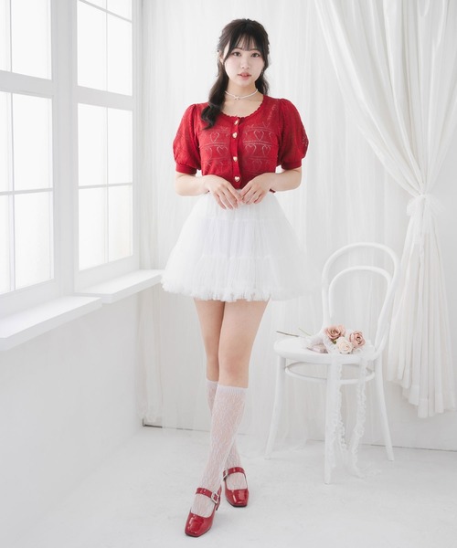 DearMyLoveRose(ディアマイラブローズ)の「チュールフリルバレリーナスカート【大きいサイズ有り】(スカート・レディース・グレー/ブラック/ホワイト・3L/LL/LARGE/MEDIUM)」の4枚目の写真