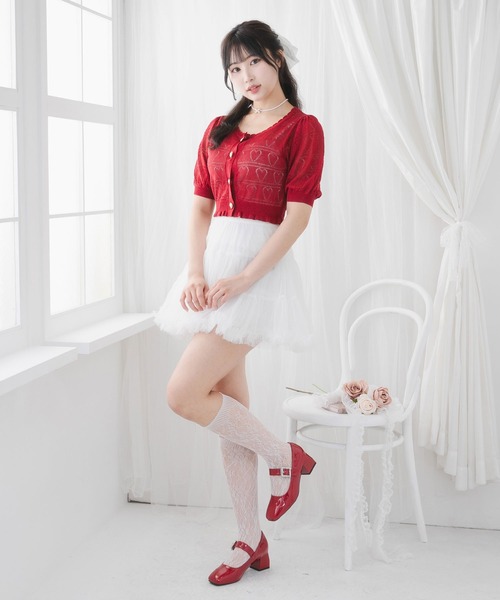 DearMyLoveRose(ディアマイラブローズ)の「チュールフリルバレリーナスカート【大きいサイズ有り】(スカート・レディース・グレー/ブラック/ホワイト・3L/LL/LARGE/MEDIUM)」の6枚目の写真