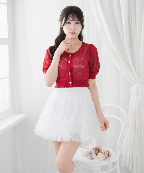 DearMyLoveRose(ディアマイラブローズ)の「チュールフリルバレリーナスカート【大きいサイズ有り】(スカート・レディース・グレー/ブラック/ホワイト・3L/LL/LARGE/MEDIUM)」の7枚目の写真