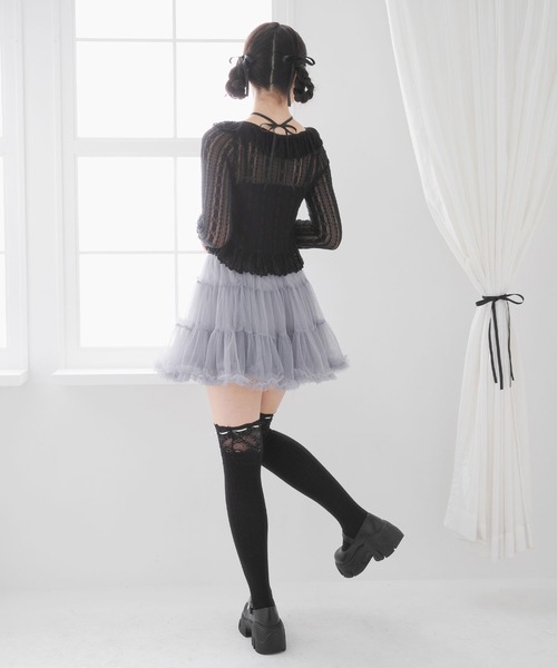 DearMyLoveRose(ディアマイラブローズ)の「チュールフリルバレリーナスカート【大きいサイズ有り】(スカート・レディース・グレー/ブラック/ホワイト・3L/LL/LARGE/MEDIUM)」の10枚目の写真