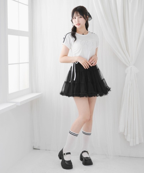 DearMyLoveRose(ディアマイラブローズ)の「チュールフリルバレリーナスカート【大きいサイズ有り】(スカート・レディース・グレー/ブラック/ホワイト・3L/LL/LARGE/MEDIUM)」の14枚目の写真