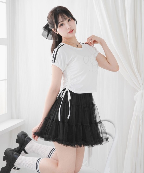 DearMyLoveRose(ディアマイラブローズ)の「チュールフリルバレリーナスカート【大きいサイズ有り】(スカート・レディース・グレー/ブラック/ホワイト・3L/LL/LARGE/MEDIUM)」の17枚目の写真