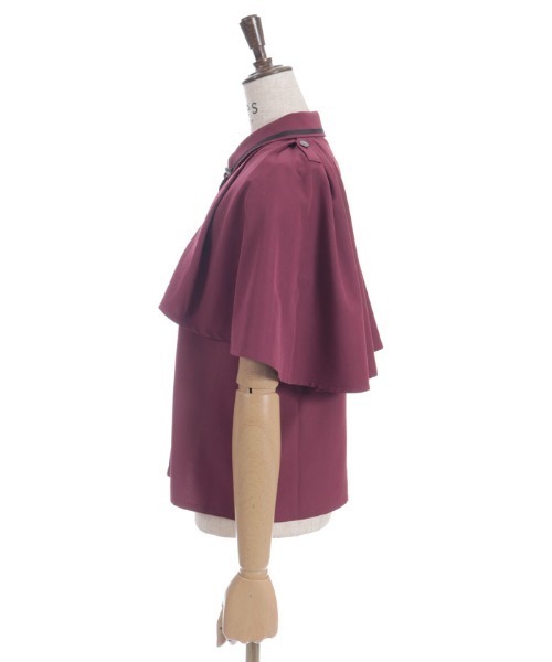 axes femme（アクシーズファム）の「連釦×チェーン付きケープブラウス（シャツ/ブラウス・レディース・ネイビー/キナリ/レッド・FREE）」の12枚目の写真