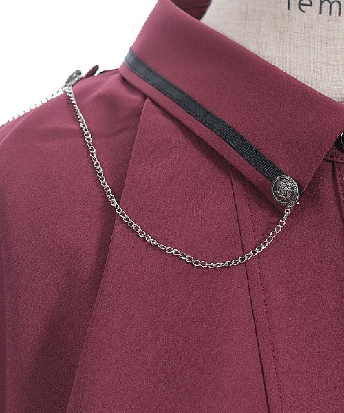 axes femme（アクシーズファム）の「連釦×チェーン付きケープブラウス（シャツ/ブラウス・レディース・ネイビー/キナリ/レッド・FREE）」の16枚目の写真