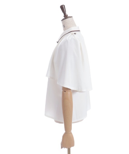 axes femme（アクシーズファム）の「連釦×チェーン付きケープブラウス（シャツ/ブラウス・レディース・ネイビー/キナリ/レッド・FREE）」の22枚目の写真