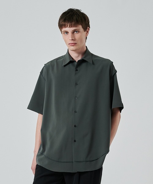 N.HOOLYWOOD（N.ハリウッド）の「【N.HOOLYWOOD】別注 2255-SH60-003 切り替えシャツ（シャツ/ブラウス・メンズ・ダークグレー/ブラック・36/38）」の2枚目の写真