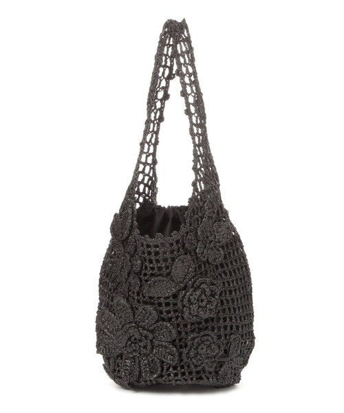 ⭐︎新品未使用⭐︎nouer ショルダーかごバッグ black セール】オリジナル透かしフラワーショルダーバッグ（ショルダー