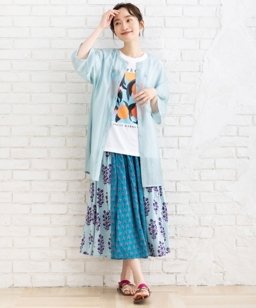 sabstreet my standard(サブストリートマイスタンダード)の「KAFFE アソートTシャツ(Tシャツ/カットソー・レディース・サックスブルー・38)」の4枚目の写真
