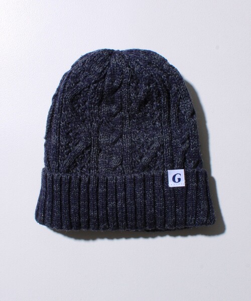 GLOSTER（グロスター）の「【GLOSTER/グロスター】裏ボア ケーブルワッチ ニット帽（ニットキャップ/ビーニー・メンズ・グレー系その他/ブラック/グレー/ブラック系その他/ワインレッド/テラコッタ・FREE）」の7枚目の写真
