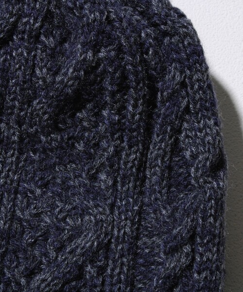 GLOSTER（グロスター）の「【GLOSTER/グロスター】裏ボア ケーブルワッチ ニット帽（ニットキャップ/ビーニー・メンズ・グレー系その他/ブラック/グレー/ブラック系その他/ワインレッド/テラコッタ・FREE）」の8枚目の写真