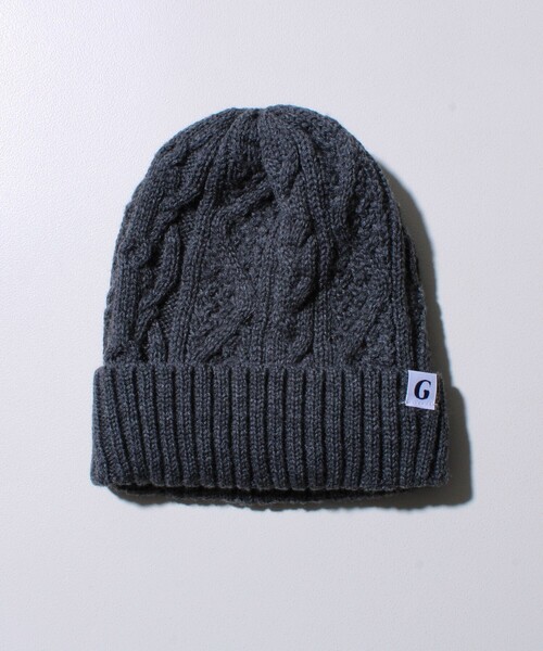 GLOSTER（グロスター）の「【GLOSTER/グロスター】裏ボア ケーブルワッチ ニット帽（ニットキャップ/ビーニー・メンズ・グレー系その他/ブラック/グレー/ブラック系その他/ワインレッド/テラコッタ・FREE）」の11枚目の写真