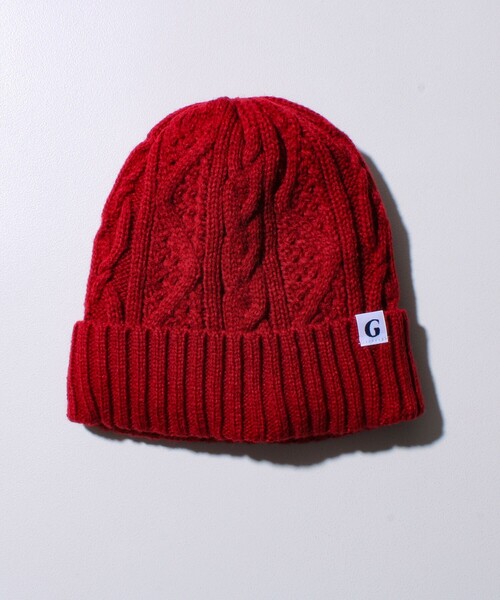 GLOSTER（グロスター）の「【GLOSTER/グロスター】裏ボア ケーブルワッチ ニット帽（ニットキャップ/ビーニー・メンズ・グレー系その他/ブラック/グレー/ブラック系その他/ワインレッド/テラコッタ・FREE）」の12枚目の写真