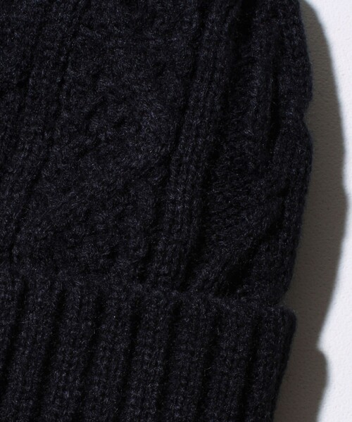 GLOSTER（グロスター）の「【GLOSTER/グロスター】裏ボア ケーブルワッチ ニット帽（ニットキャップ/ビーニー・メンズ・グレー系その他/ブラック/グレー/ブラック系その他/ワインレッド/テラコッタ・FREE）」の16枚目の写真