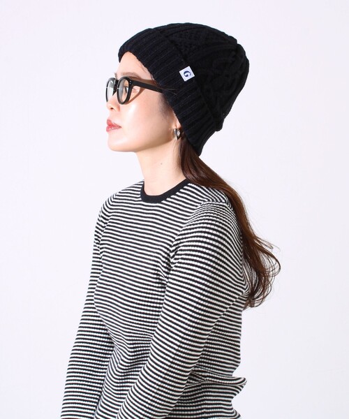 GLOSTER（グロスター）の「【GLOSTER/グロスター】裏ボア ケーブルワッチ ニット帽（ニットキャップ/ビーニー・メンズ・グレー系その他/ブラック/グレー/ブラック系その他/ワインレッド/テラコッタ・FREE）」の20枚目の写真