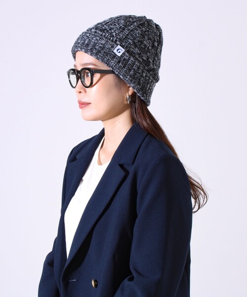 GLOSTER（グロスター）の「【GLOSTER/グロスター】裏ボア ケーブルワッチ ニット帽（ニットキャップ/ビーニー・メンズ・グレー系その他/ブラック/グレー/ブラック系その他/ワインレッド/テラコッタ・FREE）」の21枚目の写真