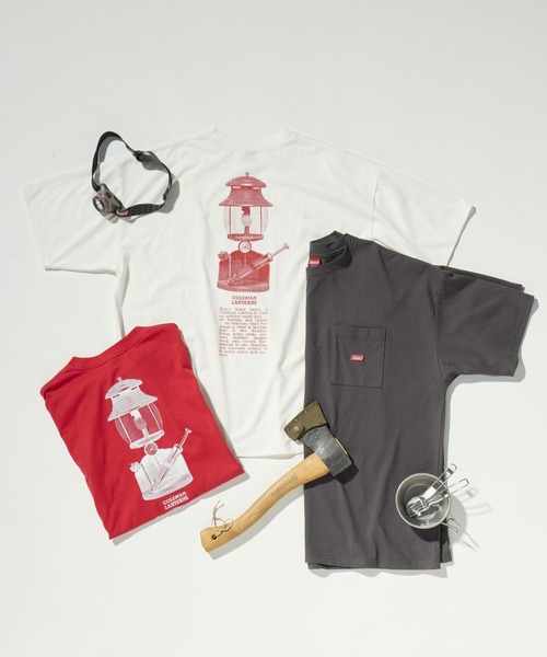 COLEMAN（コールマン）の「【Coleman×TAKEDA BBQwith BAYFLOW】ランタンプリントTシャツ（Tシャツ/カットソー・メンズ・チャコール/ホワイト/レッド・MEDIUM/LARGE）」の20枚目の写真