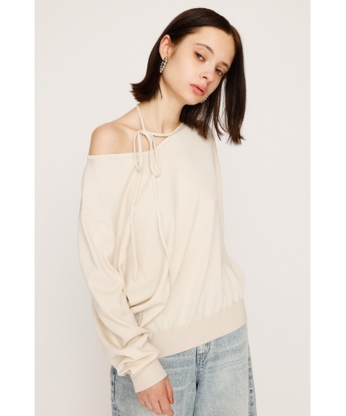 ASYMMETRY NECK LOOSE TOPS アシンメトリー ネック ルーズ