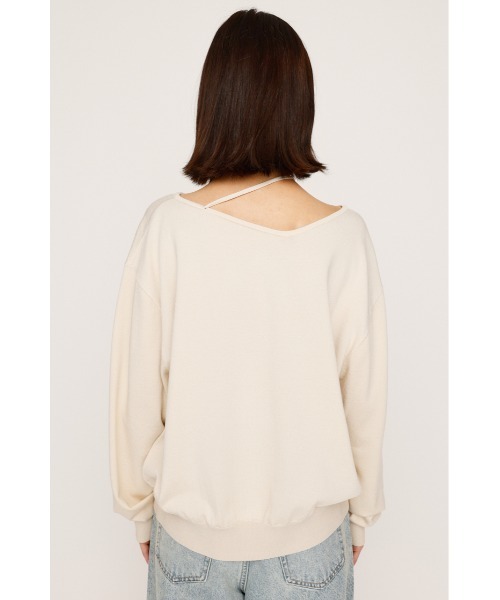 SLY(スライ)の「ASYMMETRY NECK LOOSE TOPS アシンメトリー ネック ルーズ トップス 秋服 冬服(ニット/セーター・レディース・レッド/杢グレー/アイボリー/ブラック・FREE)」の10枚目の写真