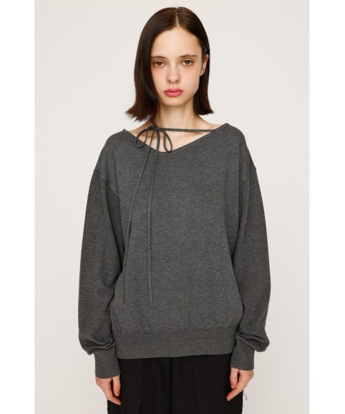 SLY(スライ)の「ASYMMETRY NECK LOOSE TOPS アシンメトリー ネック ルーズ トップス 秋服 冬服(ニット/セーター・レディース・レッド/杢グレー/アイボリー/ブラック・FREE)」の19枚目の写真