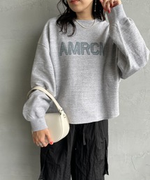 Americana アメリカーナ スウェット グレー Americana/アメリカーナ] カレッジロゴプリント ワイド