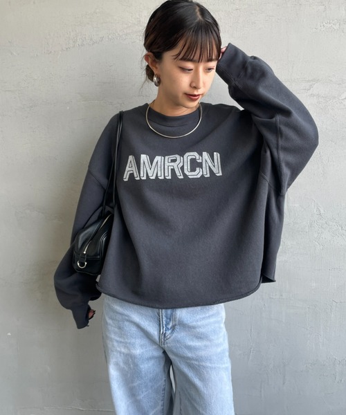 ✨美品✨ アメリカーナ スウェット アパルトモン別注 コットン100% 洗える AMERICANA アパルトモン 別注限定カラー カットオフスウェット L