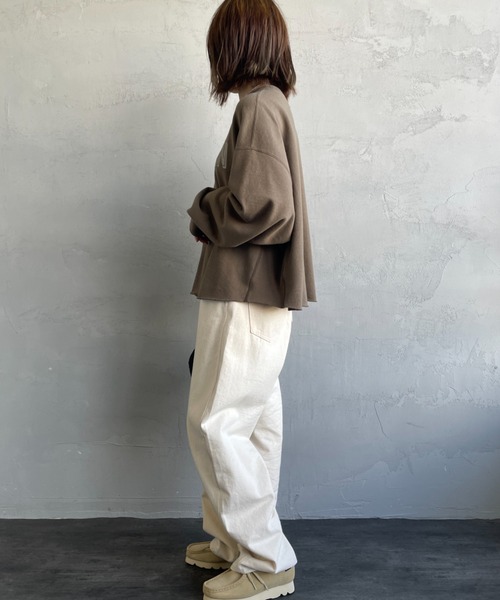 AMERICANA（アメリカーナ）の「[Americana/アメリカーナ] 別注 AMRCN プリント カットオフスウェット（スウェット・レディース・ブラウン/スミクロ/杢グレー・ONE SIZE）」の15枚目の写真