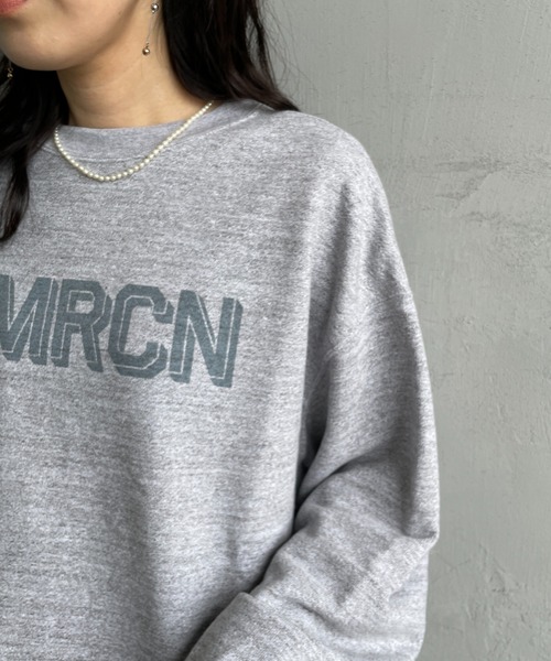 AMERICANA（アメリカーナ）の「[Americana/アメリカーナ] 別注 AMRCN プリント カットオフスウェット（スウェット・レディース・ブラウン/スミクロ/杢グレー・ONE SIZE）」の6枚目の写真