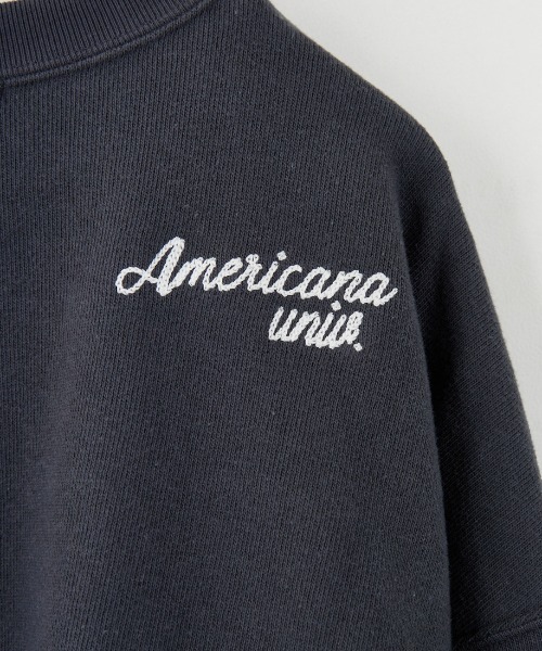 美品 ☆ アパルトモン　アメリカーナ カットオフスウェット　レッド WEB先行予約】[Americana/アメリカーナ] 別注 AMRCN プリント