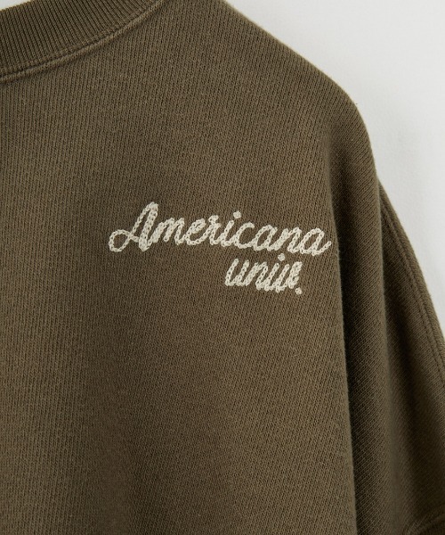 美品 ☆ アパルトモン　アメリカーナ カットオフスウェット　レッド Americana/アメリカーナ] AMERICANA STATE ロゴプリント