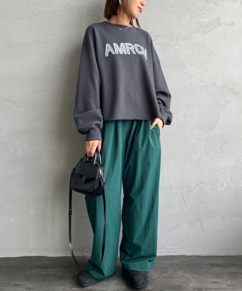 Americana/アメリカーナ] 別注 AMRCN プリント カットオフスウェット