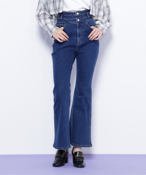 JILL by JILL STUART（ジルバイジルスチュアート）の「◇フレアデニムパンツ（デニムパンツ・レディース・ブルー/ネイビー・SMALL/MEDIUM）」の6枚目の写真