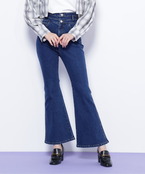 JILL by JILL STUART（ジルバイジルスチュアート）の「◇フレアデニムパンツ（デニムパンツ・レディース・ブルー/ネイビー・SMALL/MEDIUM）」の7枚目の写真