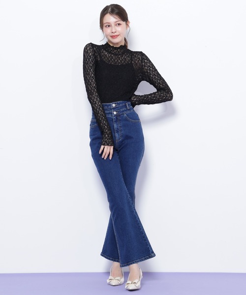 JILL by JILL STUART（ジルバイジルスチュアート）の「◇フレアデニムパンツ（デニムパンツ・レディース・ブルー/ネイビー・SMALL/MEDIUM）」の18枚目の写真
