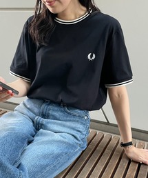 [FRED PERRY/フレッドペリー] ツインティップライン ワンポイントロゴ刺繍Tシャツ M1588