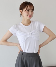 フロントリボンTシャツ