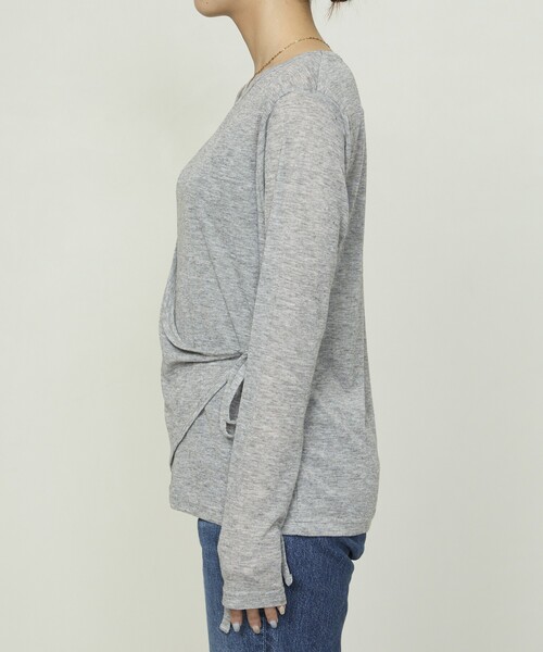 tシャツ PUBLUX/パブリュクス レイヤード カシュクール シアー ロンT　限定展開 レディース PUBLUX/パブリュクス レイヤード カシュクール シアー ロンT