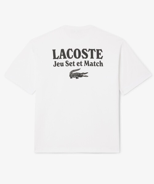LACOSTE（ラコステ）の「ルーズフィットヘビーウェイトバックプリントTシャツ（Tシャツ/カットソー・メンズ・ブラック/ホワイト・2/3/4/6/5）」の8枚目の写真