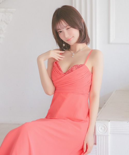 キャバドレス Tika ドレス キャバドレス キャミソール ハートカットレース